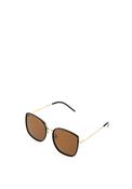 Elie Beaumont Oversized Square Sunglasses, Black &amp; Brown
