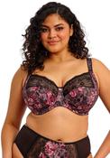Elomi Morgan Stretch Banded Floral Bra, Black. image