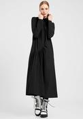Elsewhere High Neck Draped Dress, Black image