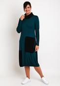 Elsewhere Flores Patch Design Jersey Midi Dress, Peacock image