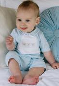 Emile et Rose Boy Jonnie Top and Shorts Set, Blue image