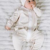 Emile et Rose Baby Boy Kent Babygrow and Hat Set, Beige