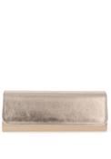 Emis Leather Fold Over Cylinder Clutch Bag, Rose Gold image