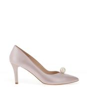 Emis Leather Pearl Brooch Court Heels, Pearl Pink