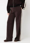 Esqualo Striped Side Wide Leg Trousers, Brown image
