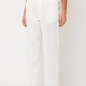 EsQualo Pinstriped Wide Leg Trousers, White