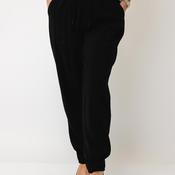 EsQualo Straight with Cuff Leg Trousers, Black image