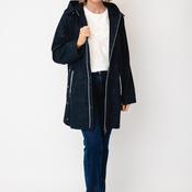 Etage Hooded Camo Print Softshell Coat, Navy