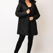 Etage Midi Length Puffer Coat, Black