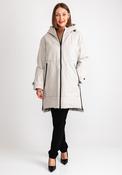 Etage Waterproof Rain Print Hooded Coat, Stone image
