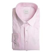 1863 by Eterna Stripe Comfort Fit Shirt, Pink &amp; White image