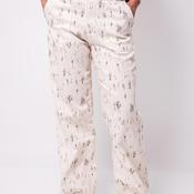 Eva Kayan Printed Wide Leg Trousers, Beige image