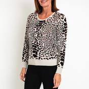 Eva Kayan Leopard Print Sweater, Stone Multi image
