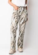 Eva Kayan Abstract Print Straight Leg Trousers, Grey Multi image
