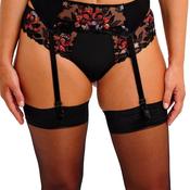 Fantasie Magdalena Floral Suspender, Black