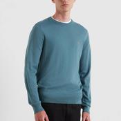 Farah Mullen Merino Wool Crew Neck Sweater, Chalk Blue image