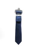 Fletcher’s Gallery Pin Dot Print Tie &amp; Pocket Square Set, Navy &amp; Blue