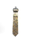 Fletcher’s Gallery Floral Paisley Print Tie &amp; Pocket Square Set, Yellow image