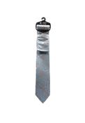 Fletcher’s Gallery Paisley Print Tie &amp; Pocket Square Set, Metallic Sky Blue image