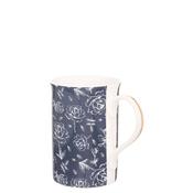 Siip Floral Flutted Mug, Navy image