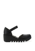 Fly London Ankle Strap Leather Sandals, Black image