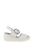 Fly London Digo Sling Back Platform Sandals, White image