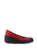 Fly London Wedge Heel Shoes, Red image