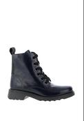 Fly London Patent Lace Up Ankle Boots, Navy