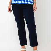 Serafina Collection Slim Leg Cropped Trousers, Navy image