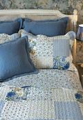 Forever England One Size Melissa Patchwork Bedspread, Blue
