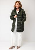 Fransden Down Padded Hooded Coat, Khaki Green image