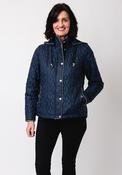 Frandsen Quilted Hooded Coat, Navy image