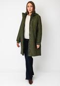 Frandsen Quilted Light Padded Long Coat, Green image