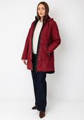 Frandsen Reversible Quilted Long Coat, Red &amp; Black image