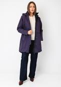 Frandsen Reversible Quilted Long Coat, Purple &amp; Black image