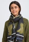 Fransa Sanni Abstract Print Scarf, Green Multi image