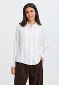 Soyaconcept Button Up Lace Detail Shirt, White image