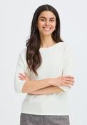Soyaconcept Ribbed Round Neck Top, Cream image