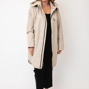 Fransa Longline Hooded Coat, Beige