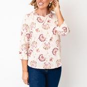 Fransa Seen Printed Long Sleeve Top, Beige image