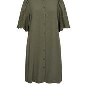 Freequent Lara Lace Sleeve Mini Shirt Dress, Deep Lichen Green image
