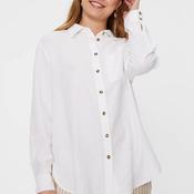 Freequent Lava Linen Shirt, Bright White image