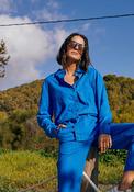 Freequent Lava Linen Shirt, Nebulas Blue image