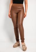 Freequent Shantal Coated Elasticated Skinny Jeans, Brown image