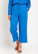 Freequent Lava Linen Cropped Trousers, Blue image