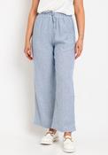 Freequent Lava Striped Linen Trousers, Nebular Blue &amp; Off White image