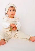 FS Baby Girl Glitter Dungaree and Top Set, Gold image