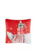Fusion Christmas Woodland Polar Bear 43x43cm Cushion, Red image