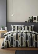 Fusion Orea Retro Geometric Duvet Cover Set, Charcoal image