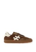 Another Trend Suede Leather Pony Hair Trainers, Light Brown image
